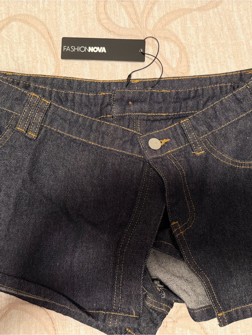 Fashion Nova Women's Dark Blue Denim Skort